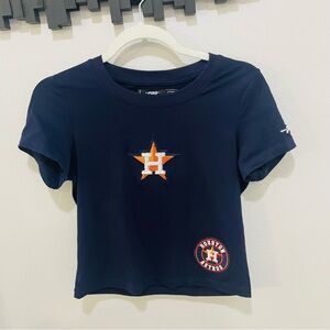 Houston Astros Pro Standard Game Day Cropped Babydoll T-Shirt Womens Size S